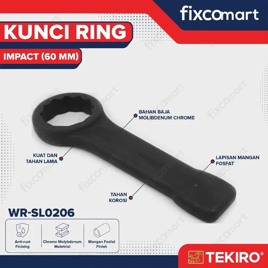 Tekiro Kunci Ring Impact 60 Mm / Tekiro Kunci Ring Pukul / Tekiro Slogging Wrench FIXCOMART