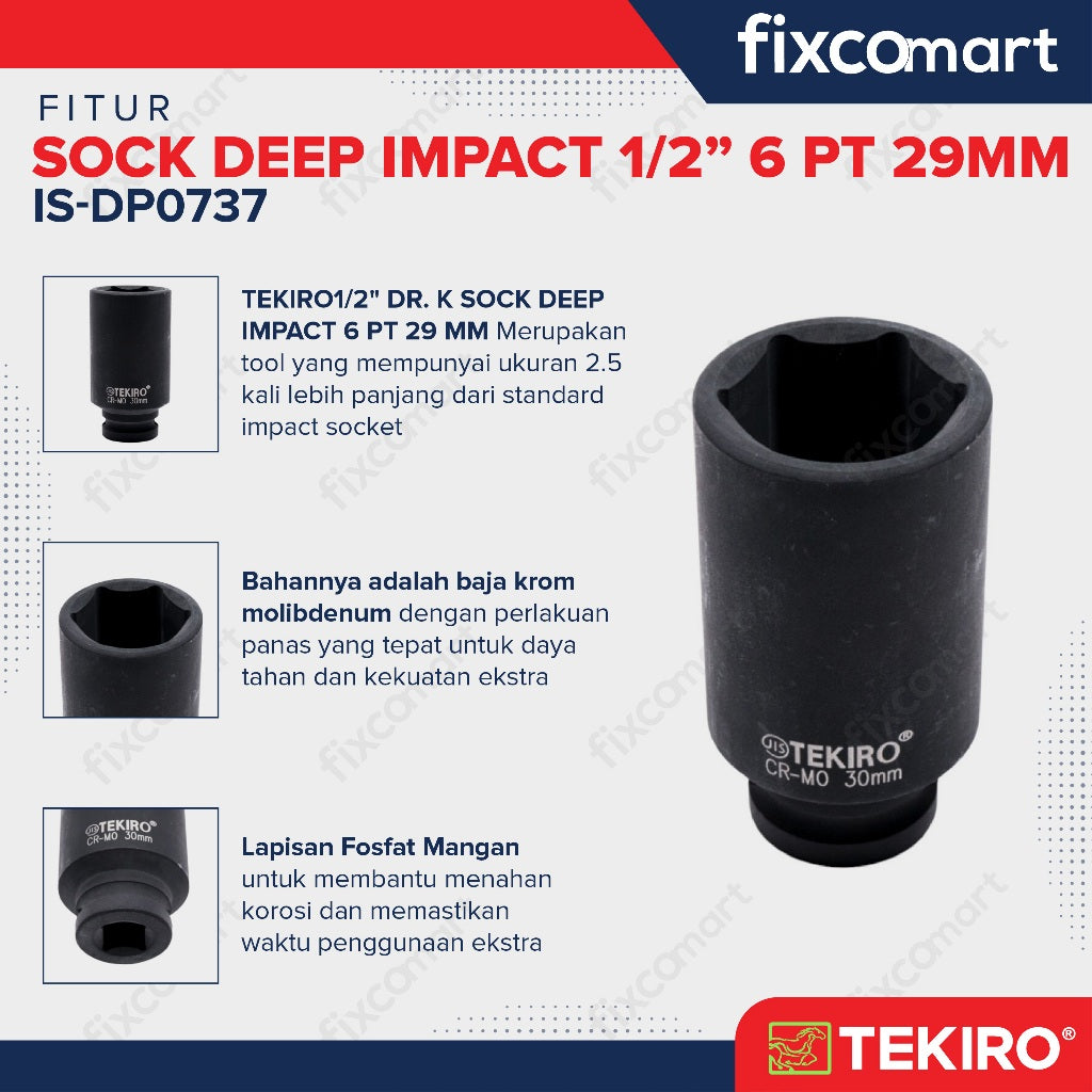 Tekiro Deep Impact / Mata Sock Socket 1/2 inch 6 PT - 29 mm