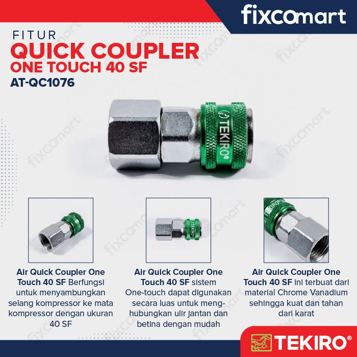 Tekiro Quick Coupler One Touch 20 / 30 / 40 SF / SH / SM / SP Sambungan Selang Kompresor
