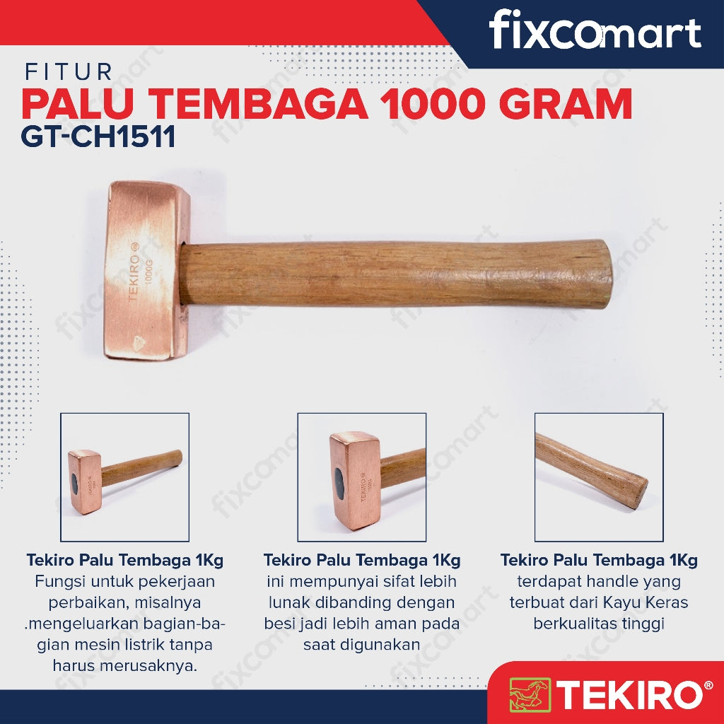 Tekiro Palu Tembaga 1000G / Tekiro Cooper Hammer