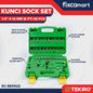 Tekiro Socket Set 1/4 Inch 46 Pcs (4-14 Mm) 6Pt / Tekiro Sock Set 46 Pcs