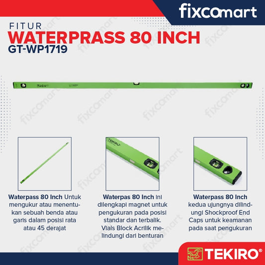 Tekiro Waterpass 80 Inch / Alat Ukur Level