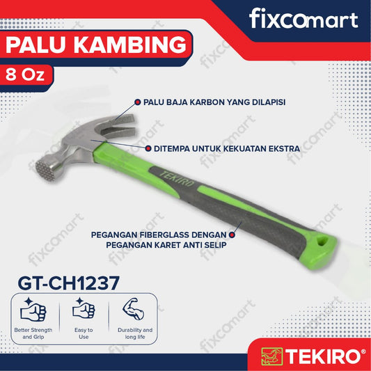 Tekiro Palu Kambing 8 Oz / Tekiro Claw Hammer / Palu Paku