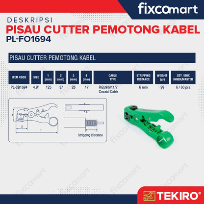 Tekiro Cutter Pemotong Kabel / Tekiro Blade Cable Stripper