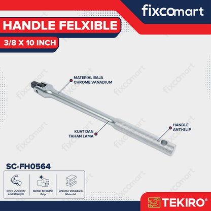 Ratchet Handle Flexible 3/8X10 Inch / Gagang Flexible