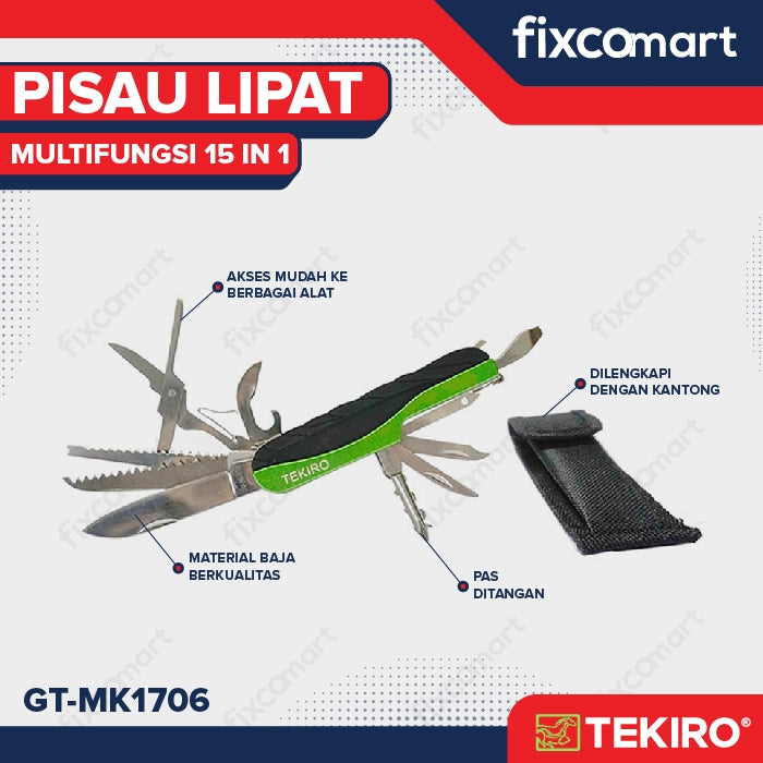 Tekiro Pisau Lipat Multifungsi 15 In 1