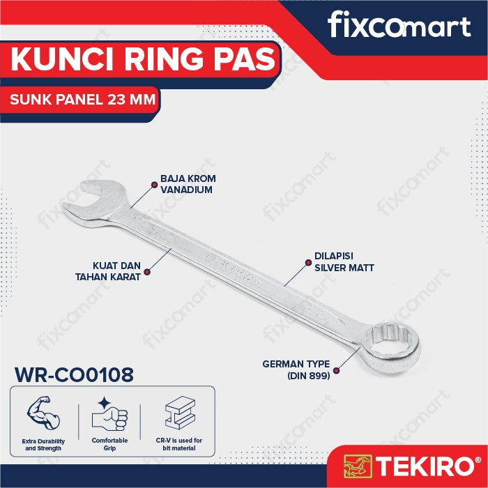 Tekiro Kunci Ring Pas 23 Mm Sunk Panel