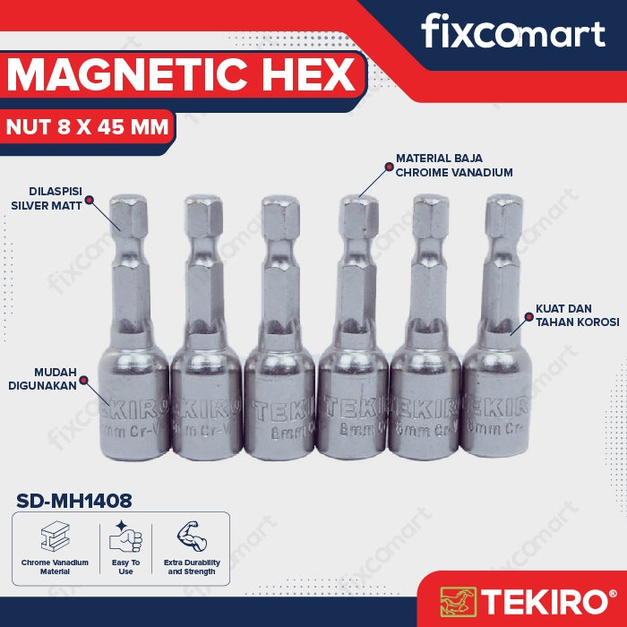 Tekiro Magnetic Hex Nut 10 X 65 mm / Kunci Roofing