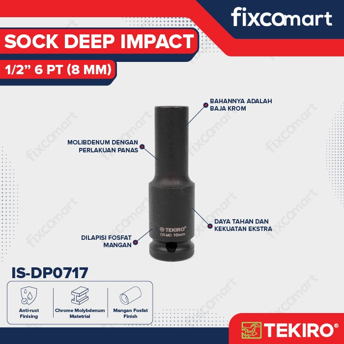 Tekiro Mata Sock Deep Impact 1/2 Inch 8 Mm 6Pt