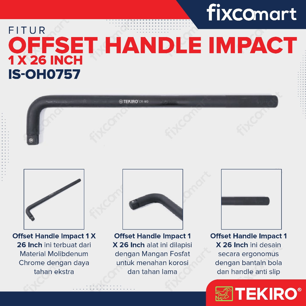 Tekiro Offset Handle Impact 1 X 26 Inch / Tekiro Gagang Sock L Impact