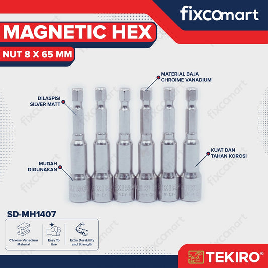 Tekiro Magnetic Hex Nut 8 X 65 mm / Kunci Roofing