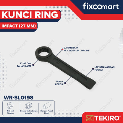 Tekiro Kunci Ring Ketok Pukul 27 mm / Tekiro Slogging Wrench 27 mm