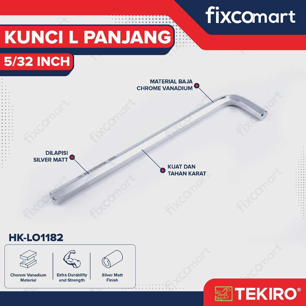 Tekiro Kunci L Panjang 5/32 inch / Hex Key Long