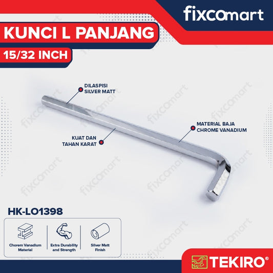 Tekiro Kunci L Panjang 15/32 Inch / Kunci L Inch