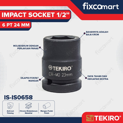 Tekiro Mata Sock Impact 1/2 Inch 24 Mm 6 Pt / Tekiro Socket Impact
