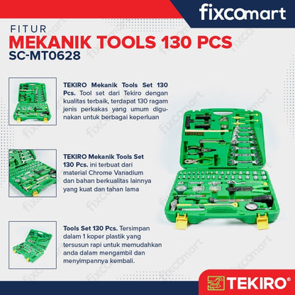 Tekiro Mechanic Tools 130 Pcs / Tekiro Tool Set 130 Pcs