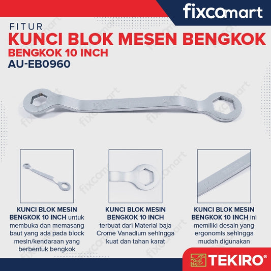 Tekiro Kunci Blok Mesin Bengkok 17 X 24 Mm