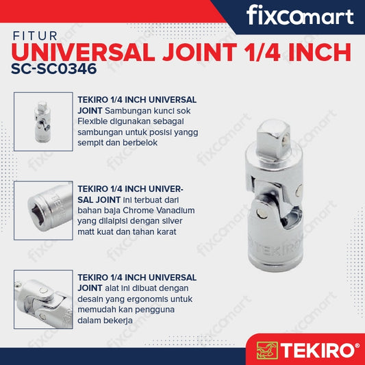 Tekiro Universal Joint 1/4 Inch / Sambungan Mata Sock