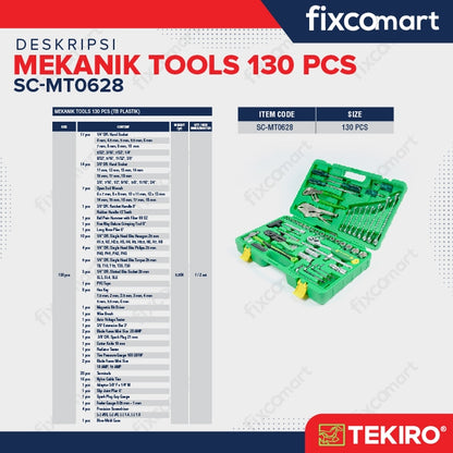 Tekiro Mechanic Tools 130 Pcs / Tekiro Tool Set 130 Pcs