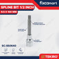 Tekiro spline bit 1/2 inch DR 9.5 x 100 mm