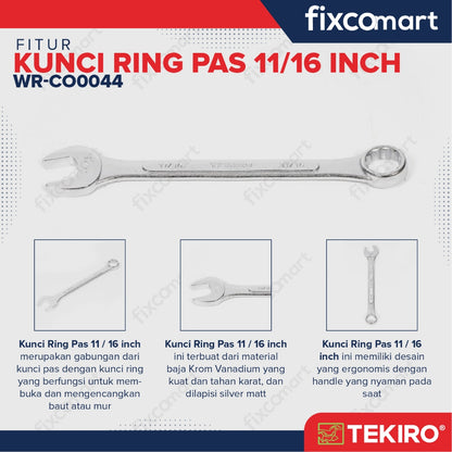 Tekiro Kunci Ring Pas 11/16 Inch