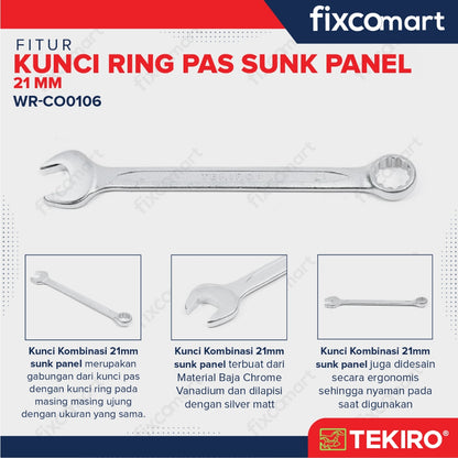 Tekiro Kunci Ring Pas 21 mm Sunk Panel
