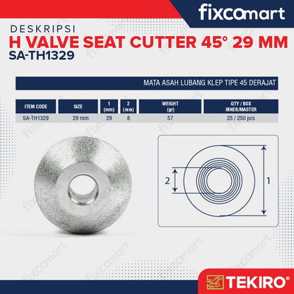 Tekiro H Valve Seat Cutter 45 derajat 29 mm / Kunci Sudut