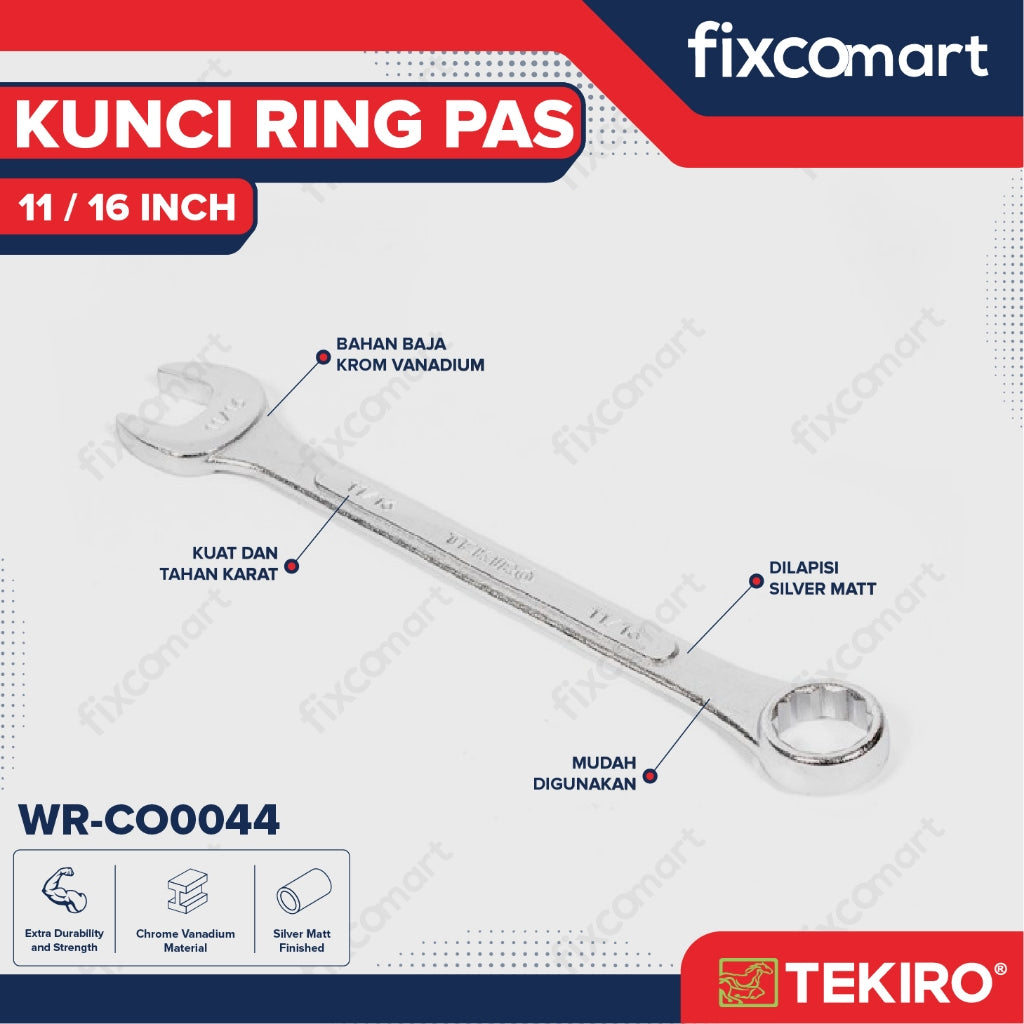 Tekiro Kunci Ring Pas 11/16 Inch