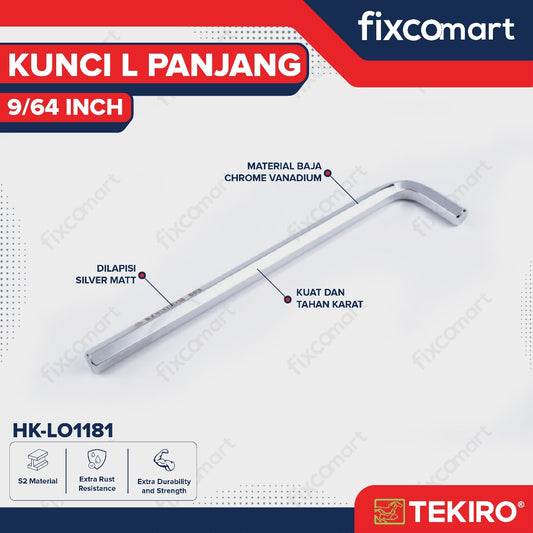 Tekiro Kunci L Panjang 9/64 inch / Hex Key Long