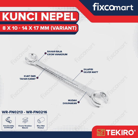 Tekiro Kunci Nepel 10 X 12 Mm / Tekiro Flare Nut Wrench