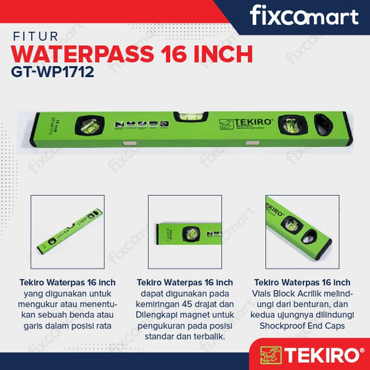 Tekiro Box Level / Waterpass 16 Inch