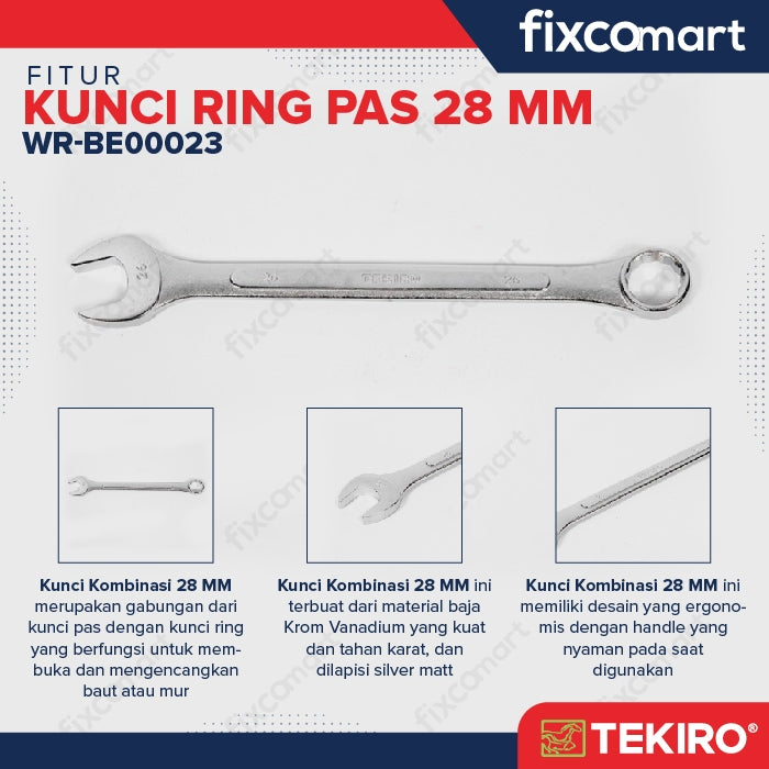 Tekiro Combination Wrench / Kunci Ring Pas 28 Mm