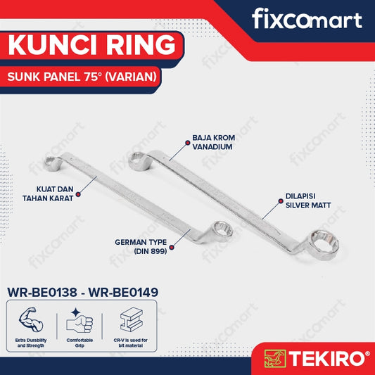 TEKIRO Kunci Ring 75 Derajat - Sunk Panel