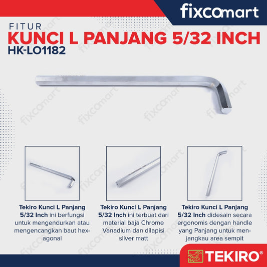 Tekiro Kunci L Panjang 5/32 inch / Hex Key Long