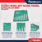 Tekiro Kunci Ring Set Sunk Panel 8 Pcs (6-24 Mm) / Tekiro Kunci Ring Sunk Panel FIXCOMART