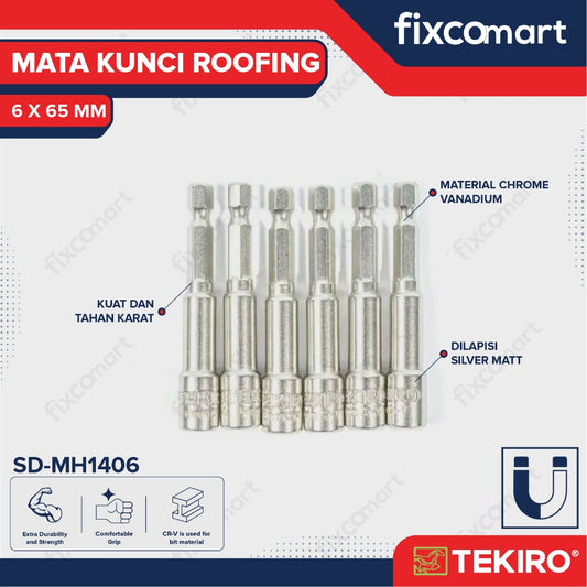Tekiro Magnetic Hex Nut 6 X 65 mm / Kunci Roofing