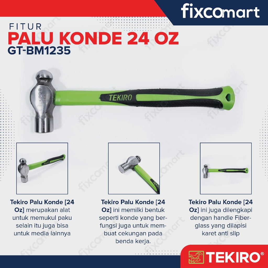 Tekiro Palu Konde 24 Oz / Ball Pein Hammer