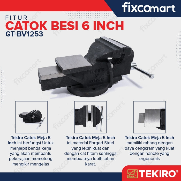 Tekiro Ragum 6 Inch / Tekiro Catok Besi 6 Inch