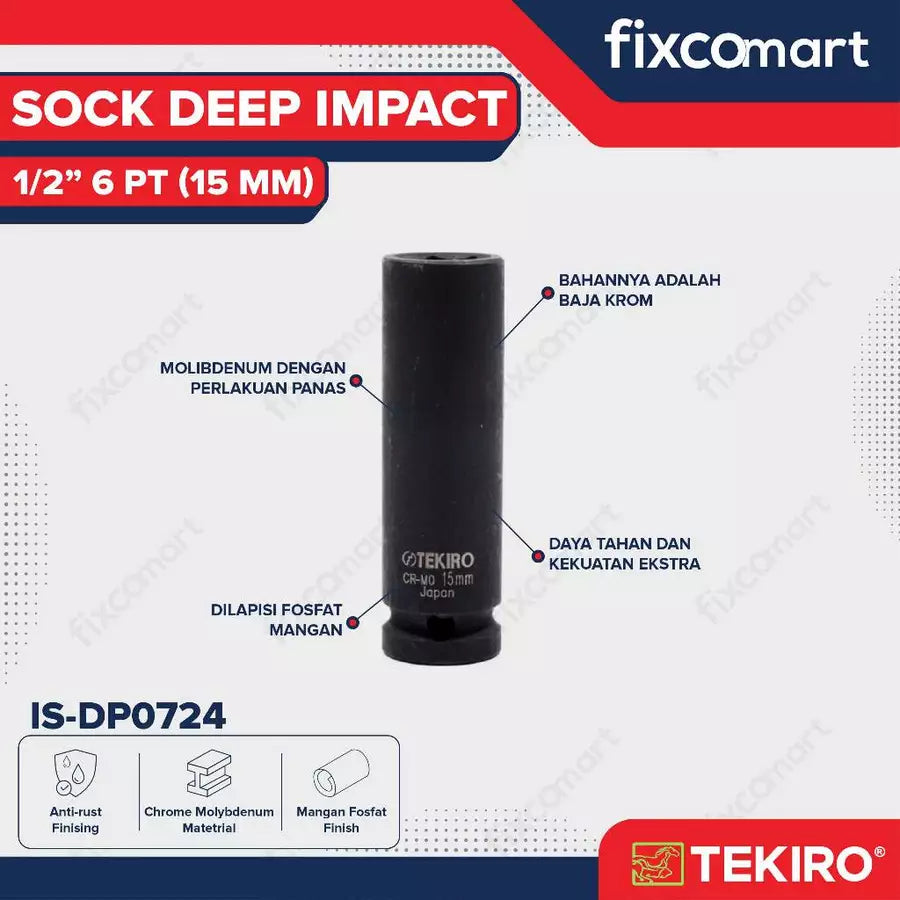 Tekiro Mata Sock Deep Impact 1/2 Inch 15 Mm 6Pt