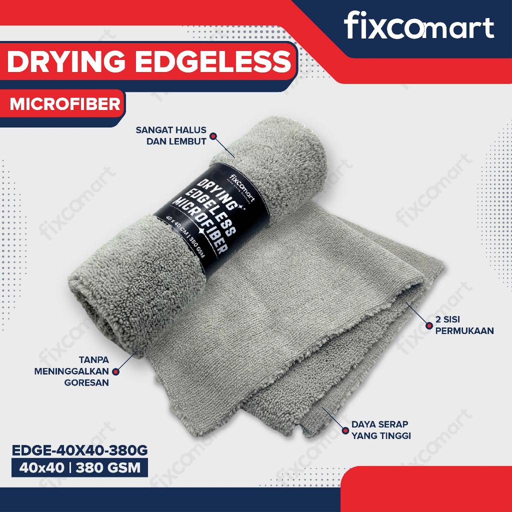 Kain Lap Microfiber - Drying Edgeless Microfiber 40x40 380 GSM Mobil Motor Dapur