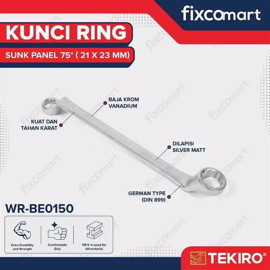 Tekiro Kunci Ring Sunk Panel 21X23 mm / Box End Wrench