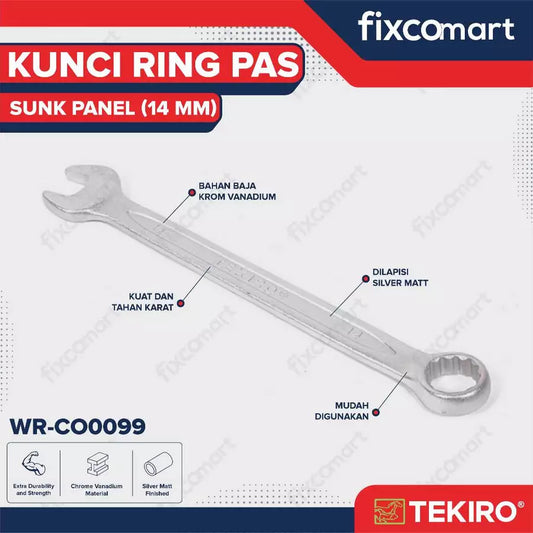 Tekiro Kunci Ring Pas Sunk Panel 14 mm - Combination Wrench