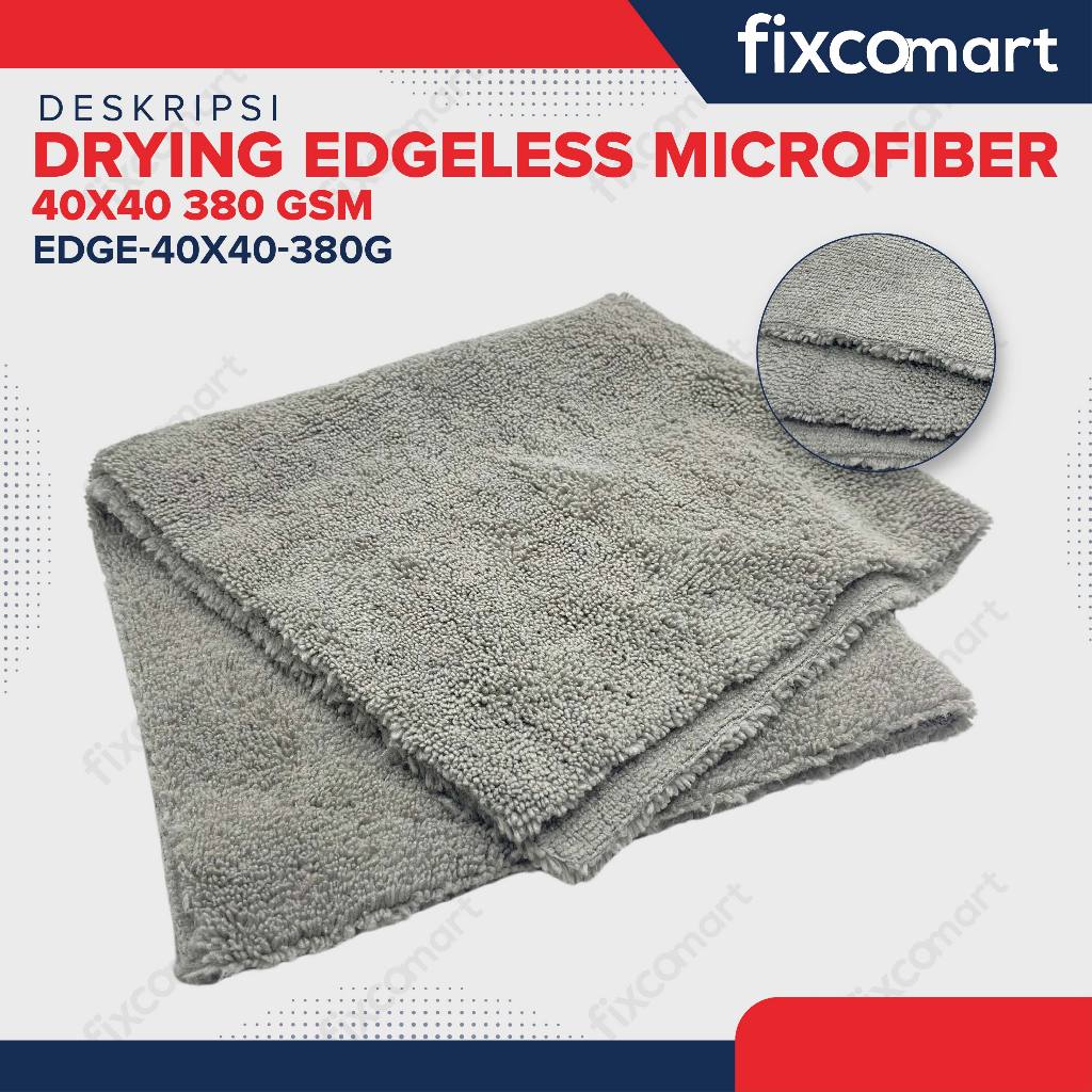 Kain Lap Microfiber - Drying Edgeless Microfiber 40x40 380 GSM Mobil Motor Dapur