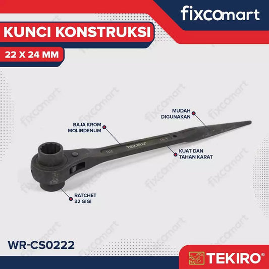 Tekiro Kunci Ring Double Ratchet 22 X 24 mm / Tekiro Contruction Wrench