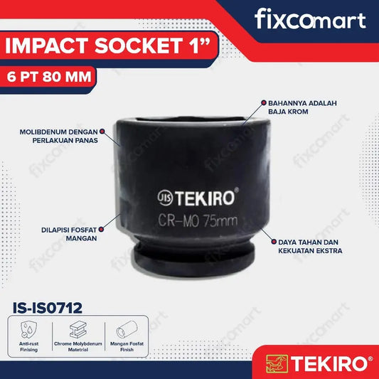 Tekiro Mata Sock Impact 1 Inch 80 Mm 6Pt FIXCOMART