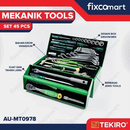 Tekiro Mechanic Tool 45 Pcs / Tekiro Tool Set / Tekiro Automotive Tool Set FIXCOMART