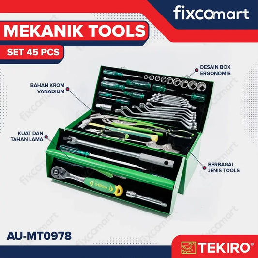 Tekiro Mechanic Tool 45 Pcs / Tekiro Tool Set / Tekiro Automotive Tool Set FIXCOMART