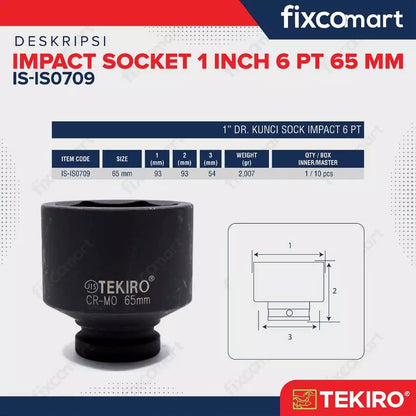 Tekiro Mata Sock Impact 1 Inch 65 Mm 6Pt