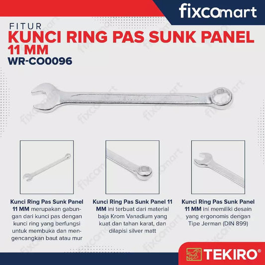 Tekiro Kunci Ring Pas Sunk Panel 11 mm - Combination Wrench