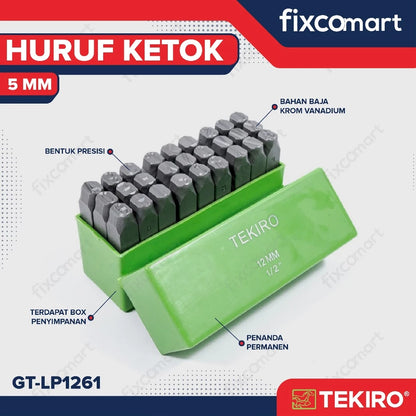 Tekiro Huruf Ketok 5 Mm / Tekiro Punch Letter